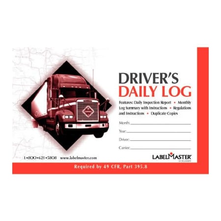 American Labelmark Co LabelMaster  Driver's Daily Log Book 2-Sided Carbon Pages LOG0001